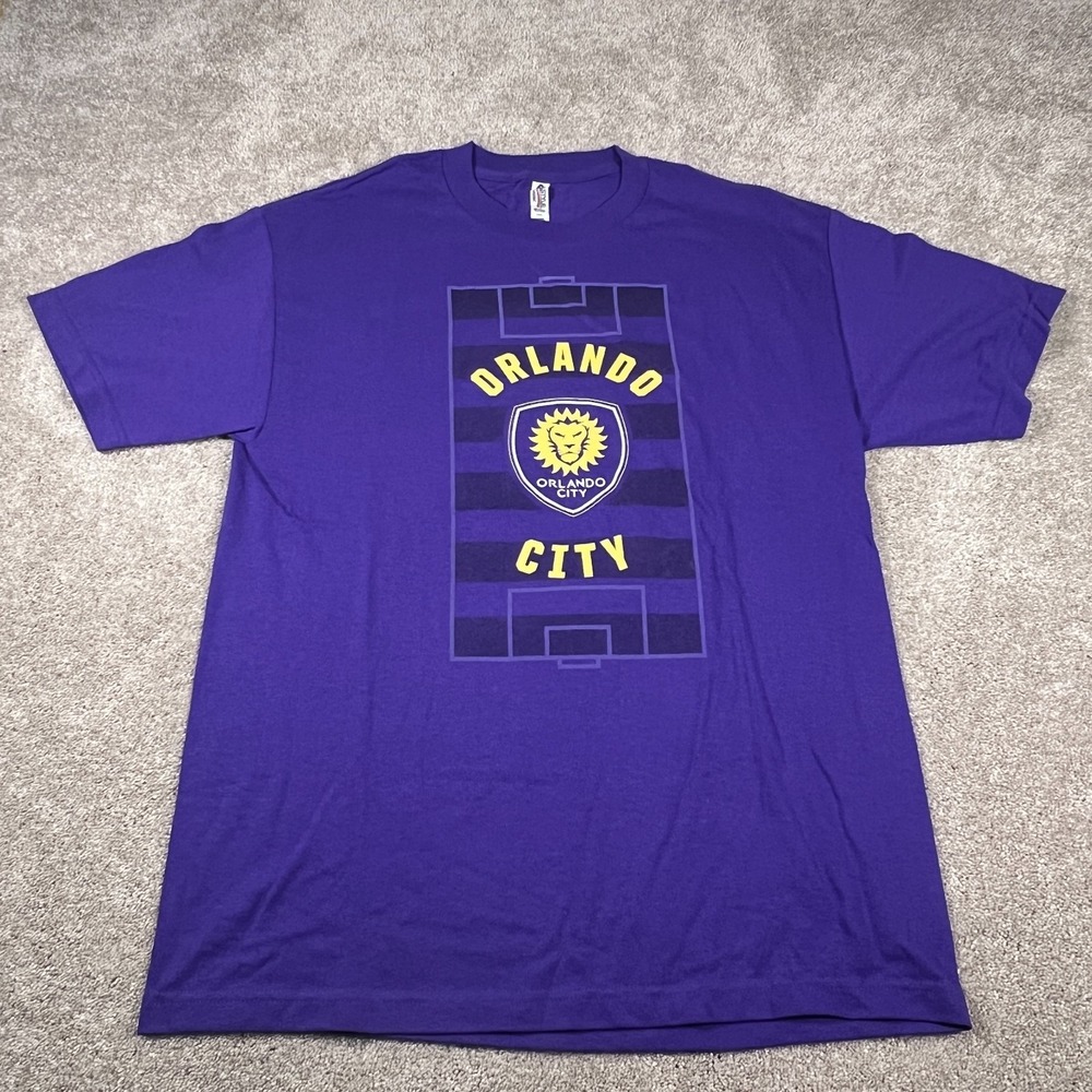Alstyle Mens Size L Blue Orlando City SC T Shirt Apparel & Activewear NWOT